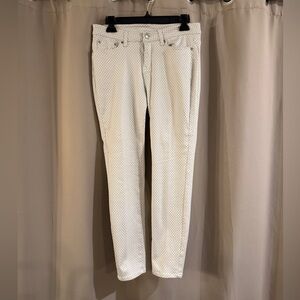Workshop Republic Clothing White Polka Dot Cropped Pants